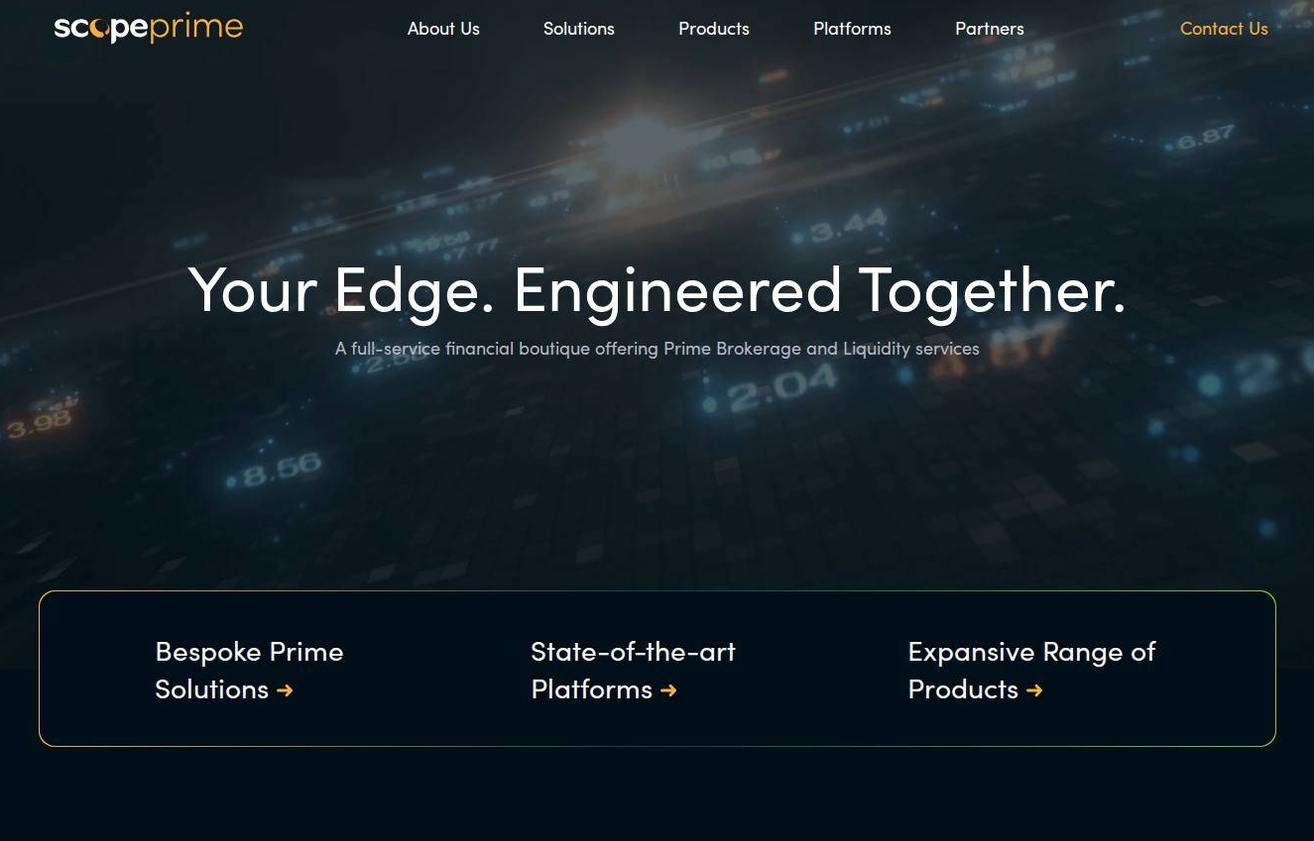 The platform page on the Scope Markets Kenya website